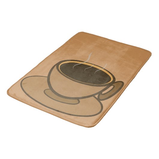 Mid Century Modern Bruin Gezellige Koffie Cup Badmat (Gekanteld)