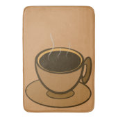 Mid Century Modern Bruin Gezellige Koffie Cup Badmat (Voorkant Verticaal)