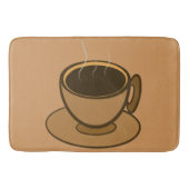 Mid Century Modern Bruin Gezellige Koffie Cup Badmat (Voorkant)
