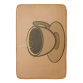 Mid Century Modern Bruin Gezellige Koffie Cup Badmat (Voorkant Verticaal)