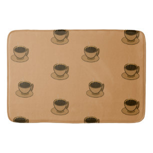 Mid Century Modern Bruin Gezellige Koffie Cup Badmat