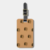 Mid Century Modern Bruin Gezellige Koffie Cup Bagagelabel (Voorkant verticaal)