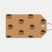 Mid Century Modern Bruin Gezellige Koffie Cup Cadeaulabel (Voorkant (Horizontaal))