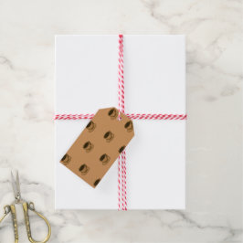 Mid Century Modern Bruin Gezellige Koffie Cup Cadeaulabel