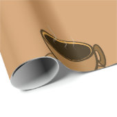 Mid Century Modern Bruin Gezellige Koffie Cup Cadeaupapier (Rol Hoek)