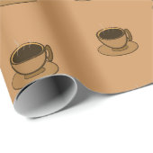 Mid Century Modern Bruin Gezellige Koffie Cup Cadeaupapier (Rol Hoek)