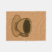 Mid Century Modern Bruin Gezellige Koffie Cup Fleece Deken (Voorkant (Horizontaal))