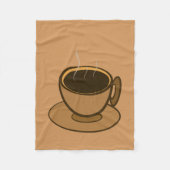 Mid Century Modern Bruin Gezellige Koffie Cup Fleece Deken (Voorkant)