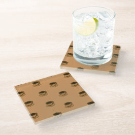 Mid Century Modern Bruin Gezellige Koffie Cup Glazen Onderzetter
