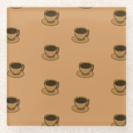 Mid Century Modern Bruin Gezellige Koffie Cup Glazen Onderzetter