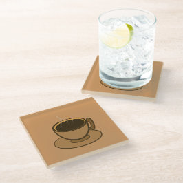 Mid Century Modern Bruin Gezellige Koffie Cup Glazen Onderzetter