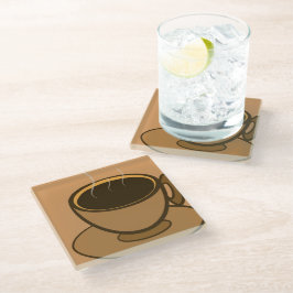 Mid Century Modern Bruin Gezellige Koffie Cup Glazen Onderzetter