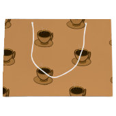 Mid Century Modern Bruin Gezellige Koffie Cup Groot Cadeauzakje (Voorkant)