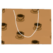 Mid Century Modern Bruin Gezellige Koffie Cup Groot Cadeauzakje (Achterkant)