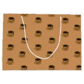 Mid Century Modern Bruin Gezellige Koffie Cup Groot Cadeauzakje (Achterkant)