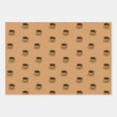 Mid Century Modern Bruin Gezellige Koffie Cup Inpakpapier Vel (Voorkant 3)