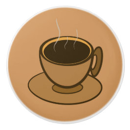 Mid Century Modern Bruin Gezellige Koffie Cup Keramische Knop