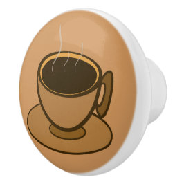 Mid Century Modern Bruin Gezellige Koffie Cup Keramische Knop