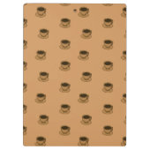 Mid Century Modern Bruin Gezellige Koffie Cup Klembord (Achterkant)