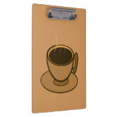 Mid Century Modern Bruin Gezellige Koffie Cup Klembord (Rechts)