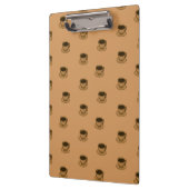 Mid Century Modern Bruin Gezellige Koffie Cup Klembord (Links)