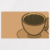 Mid Century Modern Bruin Gezellige Koffie Cup Labels (Design 2)