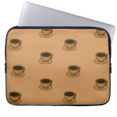 Mid Century Modern Bruin Gezellige Koffie Cup Laptop Sleeve (Voorkant)