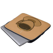 Mid Century Modern Bruin Gezellige Koffie Cup Laptop Sleeve (Voorkant onderkant)