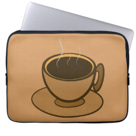 Mid Century Modern Bruin Gezellige Koffie Cup Laptop Sleeve