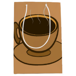 Mid Century Modern Bruin Gezellige Koffie Cup Medium Cadeauzakje