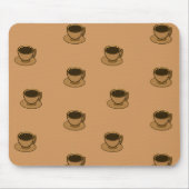 Mid Century Modern Bruin Gezellige Koffie Cup Muismat (Voorkant)