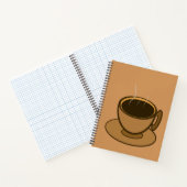 Mid Century Modern Bruin Gezellige Koffie Cup Notitieboek (Binnen)