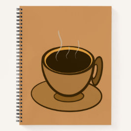 Mid Century Modern Bruin Gezellige Koffie Cup Notitieboek