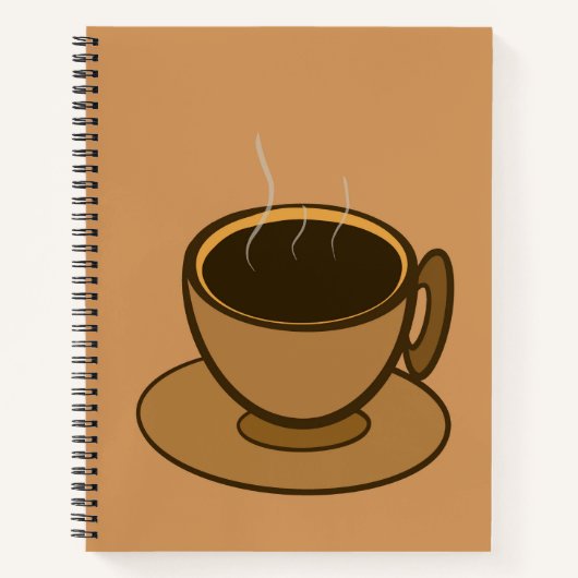 Mid Century Modern Bruin Gezellige Koffie Cup Notitieboek (Voorkant)