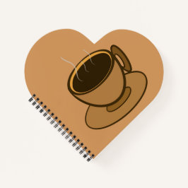 Mid Century Modern Bruin Gezellige Koffie Cup Notitieboek