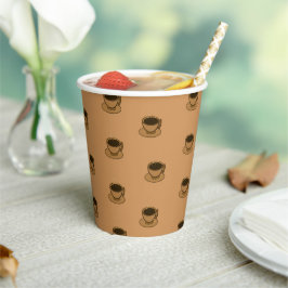 Mid Century Modern Bruin Gezellige Koffie Cup Papi Papieren Bekers