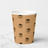 Mid Century Modern Bruin Gezellige Koffie Cup Papi Papieren Bekers (Rechts)