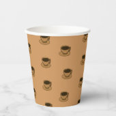 Mid Century Modern Bruin Gezellige Koffie Cup Papi Papieren Bekers (Voorkant)