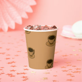 Mid Century Modern Bruin Gezellige Koffie Cup Papi Papieren Bekers