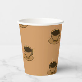 Mid Century Modern Bruin Gezellige Koffie Cup Papi Papieren Bekers