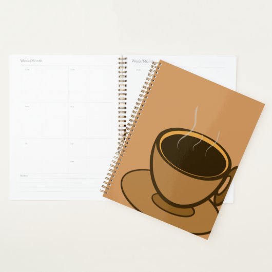 Mid Century Modern Bruin Gezellige Koffie Cup Planner (Display)