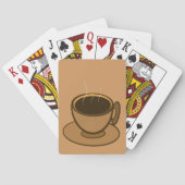 Mid Century Modern Bruin Gezellige Koffie Cup Pokerkaarten (Achterkant)