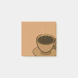 Mid Century Modern Bruin Gezellige Koffie Cup Post-it® Notes