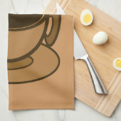 Mid Century Modern Bruin Gezellige Koffie Cup Theedoek (Quarter Fold)