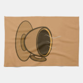 Mid Century Modern Bruin Gezellige Koffie Cup Theedoek (Horizontaal)