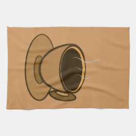 Mid Century Modern Bruin Gezellige Koffie Cup Theedoek