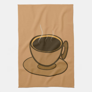 Mid Century Modern Bruin Gezellige Koffie Cup Theedoek