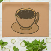 Mid Century Modern Bruin Gezellige Koffie Cup Theedoek (Gevouwen)