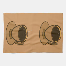 Mid Century Modern Bruin Gezellige Koffie Cup Theedoek