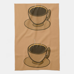 Mid Century Modern Bruin Gezellige Koffie Cup Theedoek